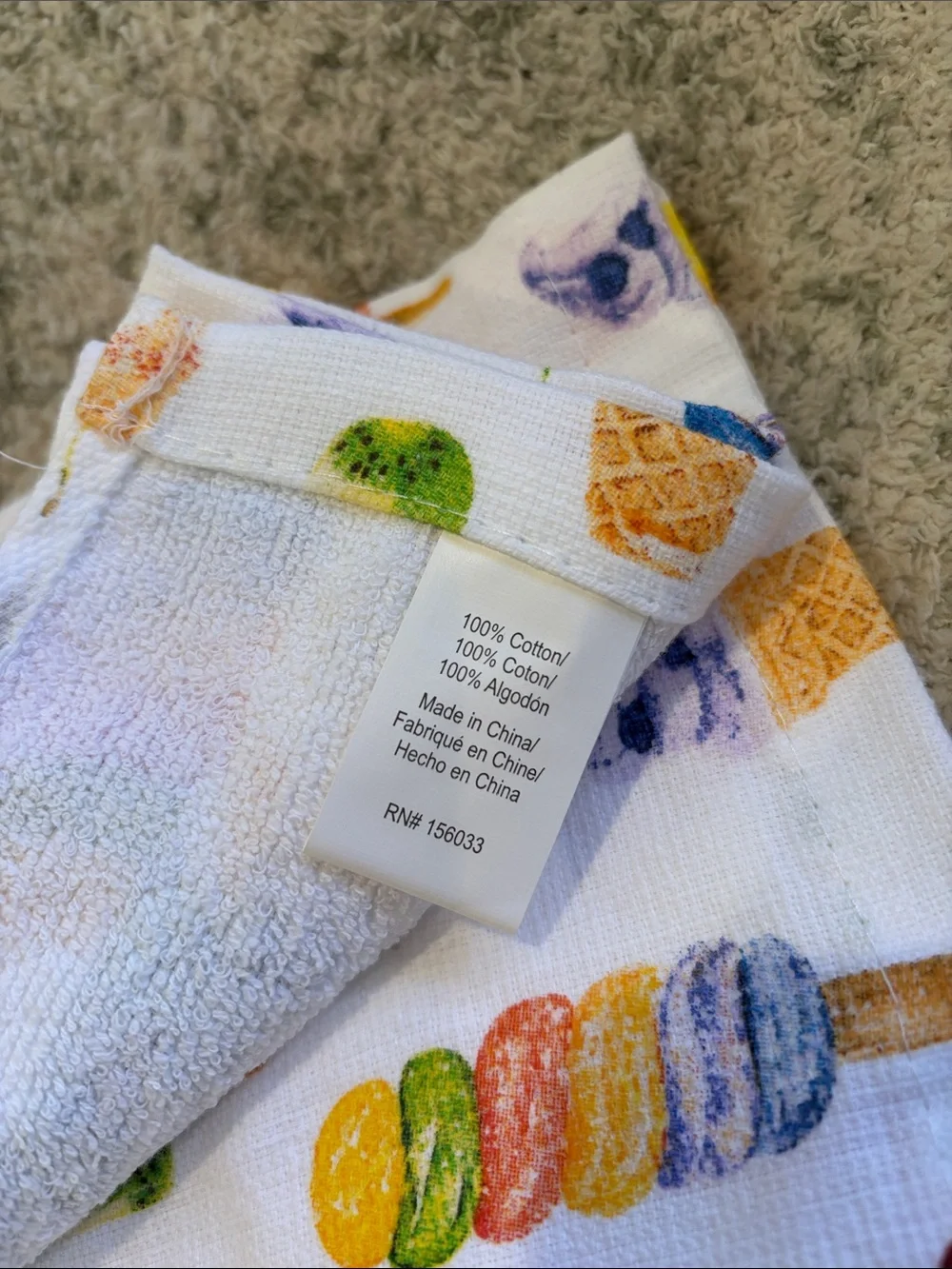 Ice Cream & Popsicle Kitchen Towels Set of 2 NWT Cotton 18x28” Cedarlane